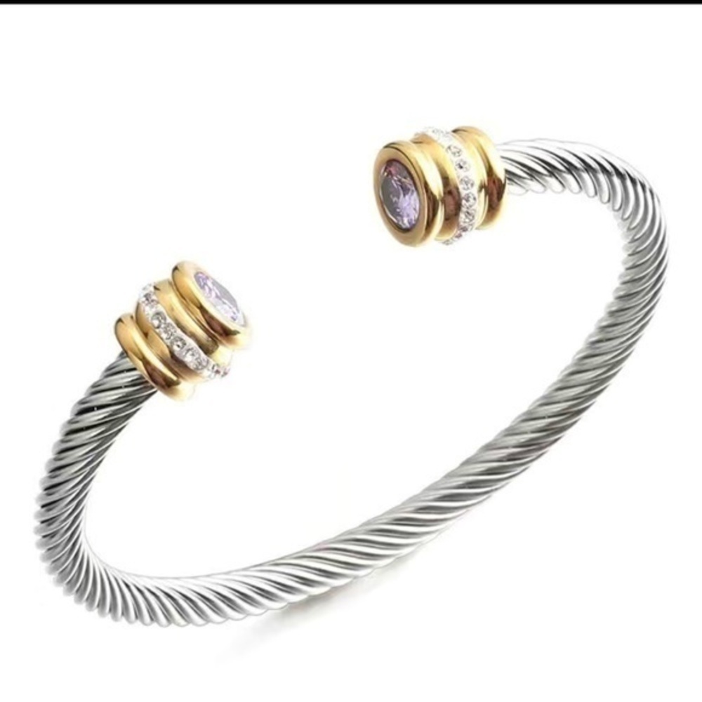COPY - Twisted cable bracelet. Pick your birthday stone or just a pretty color.